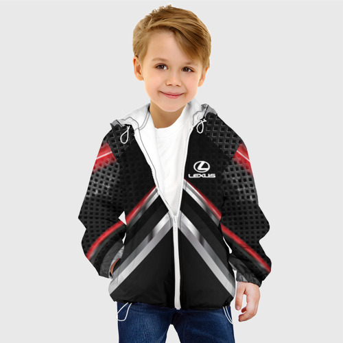Детская куртка 3D Lexus abstract line, цвет белый - фото 3