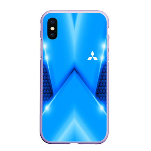 Чехол для iPhone XS Max матовый Mitsubishi car sport sky, цвет светло-сиреневый