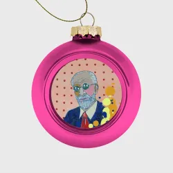 Ёлочный шар стеклянный/пластиковый Зигмунд Фрейд