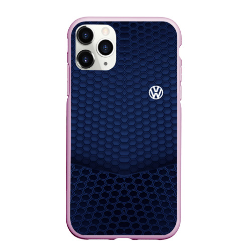 Чехол для iPhone 11 Pro Max матовый Volkswagen sport motors, цвет розовый