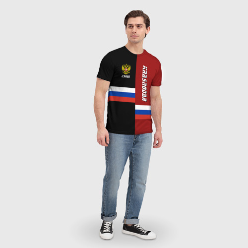 Мужская футболка 3D KRASNODAR (Краснодар), цвет 3D печать - фото 5