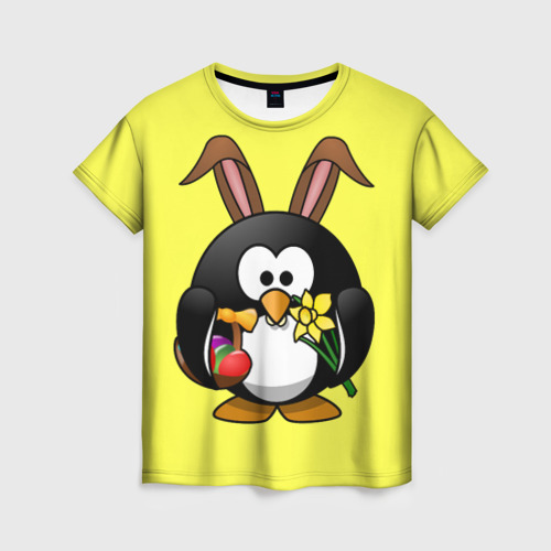 Женская футболка 3D Пасхальный пингвин, цвет 3D печать