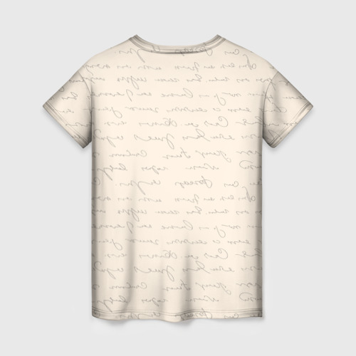 Женская футболка 3D Лев Толстой, цвет 3D печать - фото 2