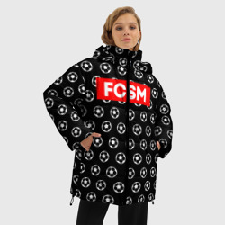 Женская зимняя куртка Oversize Футбольная мода - фото 2