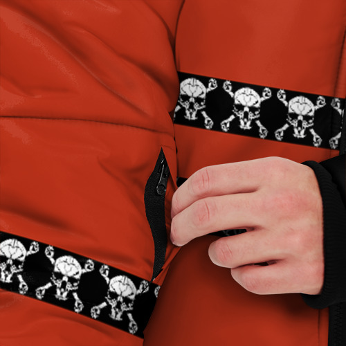 Мужская зимняя куртка 3D с принтом Disturbed, вид сбоку #3