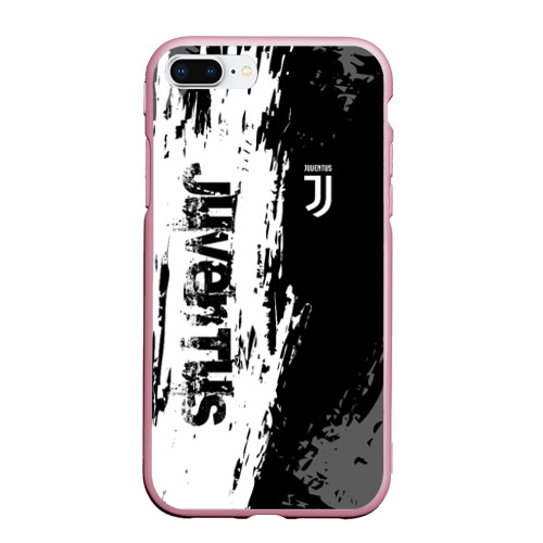 Чехол для iPhone 7Plus/8 Plus матовый Juventus Ювентус, цвет розовый