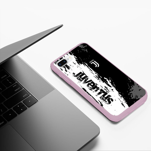 Чехол для iPhone 7Plus/8 Plus матовый Juventus Ювентус, цвет розовый - фото 5