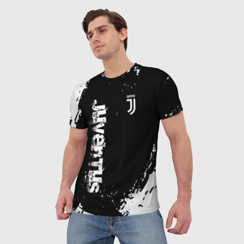 Мужская футболка 3D с принтом JUVENTUS / ЮВЕНТУС, фото на моделе #1