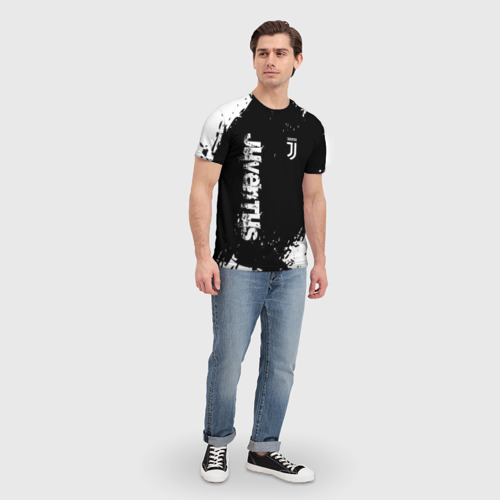 Мужская футболка 3D с принтом JUVENTUS / ЮВЕНТУС, вид сбоку #3
