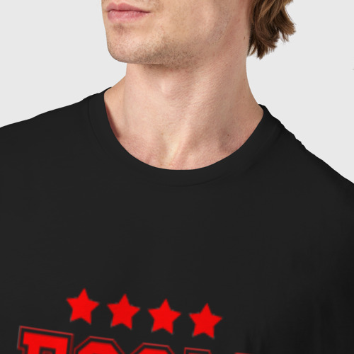 Мужская футболка хлопок Футбольный клуб, цвет черный - фото 6