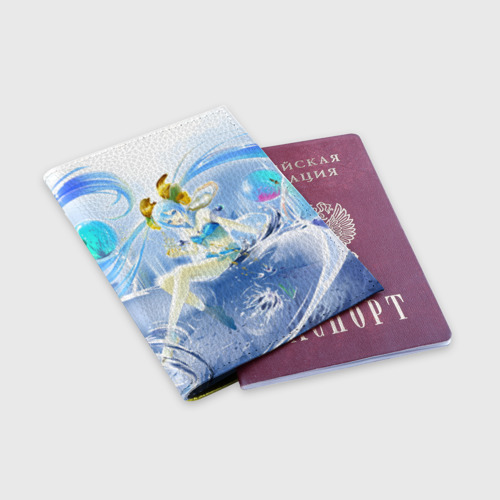 Обложка для паспорта матовая кожа Anime, цвет желтый - фото 3