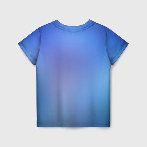 Детская футболка 3D с принтом Miku на фоне космоса, вид сзади #1