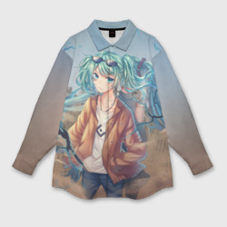 Женская рубашка oversize 3D Suna Miku