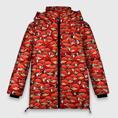 Женская зимняя куртка Oversize Угандийские Наклзы, цвет красный