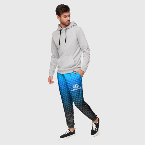 Мужские брюки 3D LEXUS COLLECTION CARBON, цвет 3D печать - фото 3