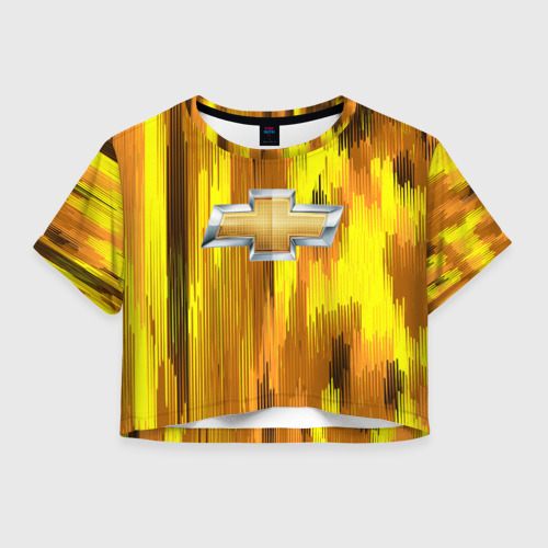 Женская футболка Crop-top 3D Chevrolet abstract sport 2018 Фото 01 Женская футболка Crop-top 3D Chevrolet abstract sport 2018 Фото 01