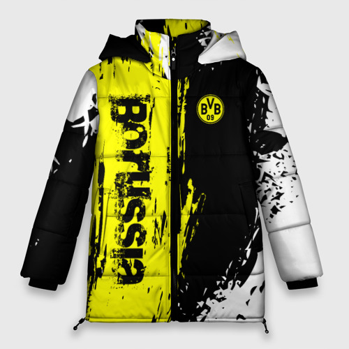 Женская зимняя куртка Oversize Borussia sport, цвет светло-серый