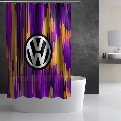 Штора 3D для ванной Volkswagen abstract sport 2018 - фото 2