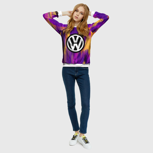 Женский свитшот 3D Volkswagen abstract sport 2018, цвет 3D печать - фото 5