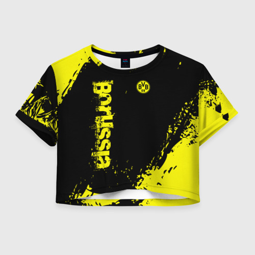 Женская футболка Crop-top 3D BORUSSIA SPORT  , цвет 3D печать