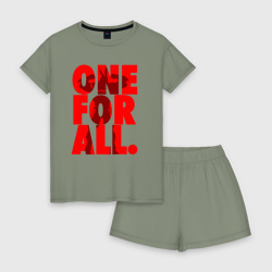 Женская пижама с шортиками хлопок Один за всех