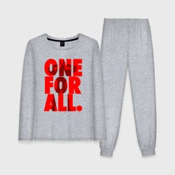 Женская пижама с лонгсливом хлопок Один за всех