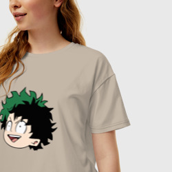 Женская футболка хлопок Oversize Midoriya - фото 2