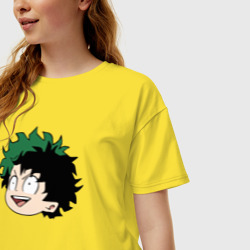 Женская футболка хлопок Oversize Midoriya - фото 2