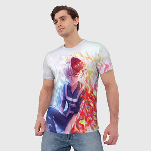 Мужская футболка 3D Шото Тодороки арт, цвет 3D печать - фото 3