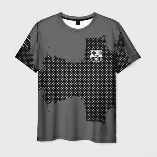 Мужская футболка 3D BARCELONA SPORT GRAY, цвет 3D печать