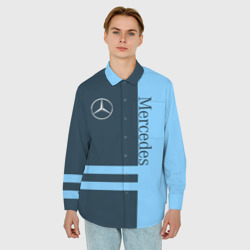 Мужская рубашка oversize 3D Mercedes - фото 2