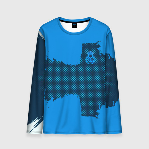 Мужской лонгслив 3D REAL MADRID SPORT BLUE