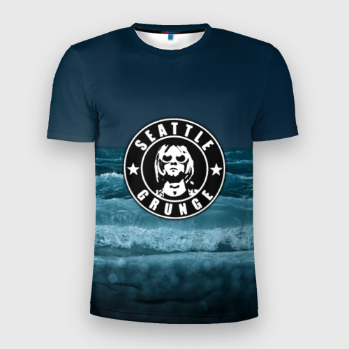Мужская футболка 3D Slim Seattle grunge Nirvana