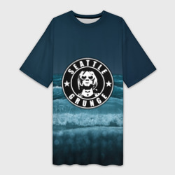 Платье-футболка 3D Seattle grunge Nirvana