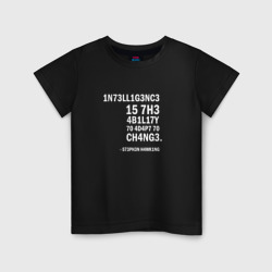 Детская футболка хлопок 1N73LL1G3NC3 - intelligence