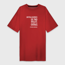 Платье-футболка хлопок 1N73LL1G3NC3 - intelligence