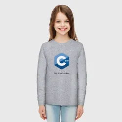 Детский лонгслив хлопок C++ for true coders - фото 2