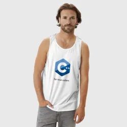 Мужская майка хлопок C++ for true coders - фото 2