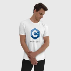 Мужская пижама с белой футболкой хлопок C++ for true coders - фото 2