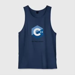 Мужская майка хлопок C++ for true coders
