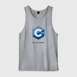 Мужская майка хлопок C++ for true coders