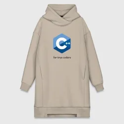 Платье-худи хлопок C++ for true coders