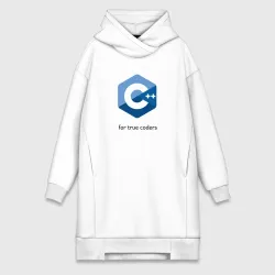 Платье-худи хлопок C++ for true coders