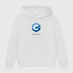 Мужская толстовка без начеса хлопок C++ for true coders