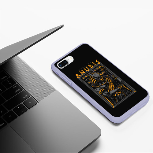 Чехол для iPhone 7Plus/8 Plus матовый Анубис Воин, цвет светло-сиреневый - фото 5