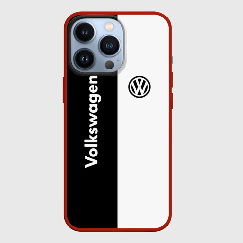 Чехол для iPhone 13 Pro Volkswagen, цвет красный