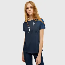 Женская футболка 3D Griezmann home 18-19 WC - фото 2