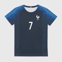 Женская футболка 3D Griezmann home 18-19 WC
