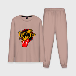 Мужская пижама с лонгсливом хлопок The Rolling Stones - Gimme Shelter