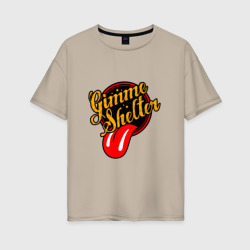 Женская футболка хлопок Oversize The Rolling Stones - Gimme Shelter